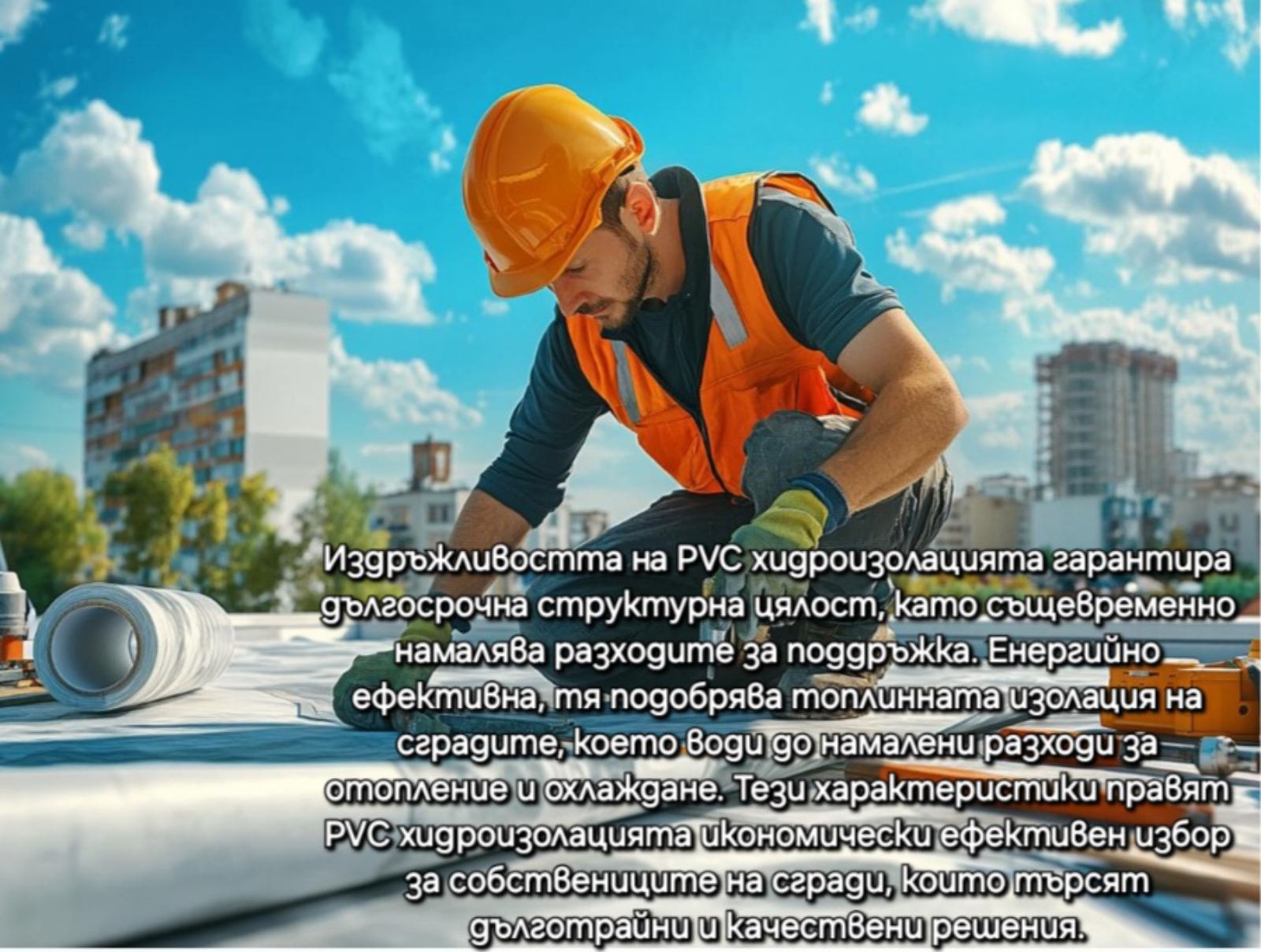 PVC Хидроизолация - Монтаж